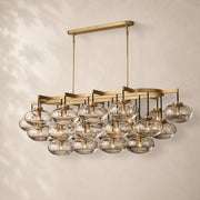 Velmora Clear Glass Linear Chandelier 72