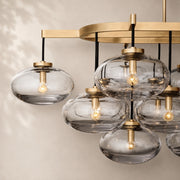 Velmora Clear Glass Linear Chandelier 72