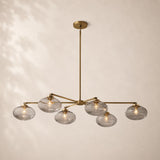 Velmora Clear Glass Mobile Linear Chandelier 60