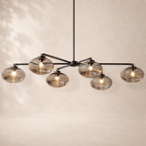 Velmora Clear Glass Mobile Linear Chandelier 60