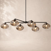 Velmora Clear Glass Mobile Linear Chandelier 60