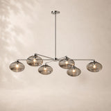 Velmora Clear Glass Mobile Linear Chandelier 60
