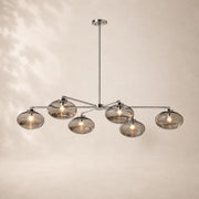 Velmora Clear Glass Mobile Linear Chandelier 60