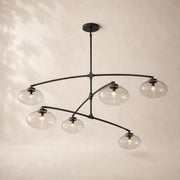 Velmora Clear Glass Round Chandelier 48