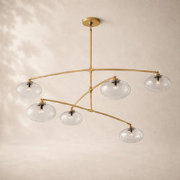 Velmora Clear Glass Round Chandelier 48