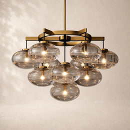 Velmora Clear Glass Round Chandelier 36