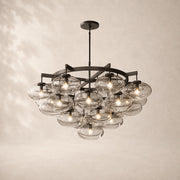 Velmora Clear Glass Round Chandelier 48