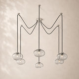 Velmora Clear Glass Suspended Chandelier 84”W