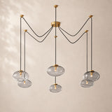 Velmora Clear Glass Suspended Chandelier 84”W
