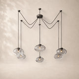 Velmora Clear Glass Suspended Chandelier 84”W