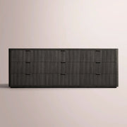 Camora Drawer Dresser — BLACK OAK / 90