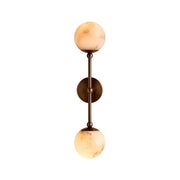 Celestial Double Alabaster Globe Wall Sconce