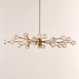 Celestine Clear Crystal Glass Oval Chandelier 72