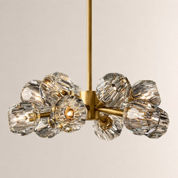 Celestine Clear Crystal Glass Round Chandelier 24
