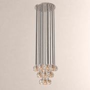 Celestine Clear Crystal Glass Round Cluster Chandelier 19