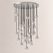 Celestine Clear Crystal Glass Round Cluster Chandelier 30