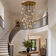 Celestine Clear Crystal Glass Round Cluster Chandelier 30