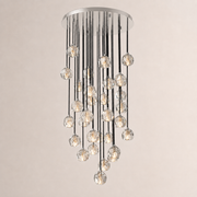 Celestine Clear Crystal Glass Round Cluster Chandelier 40