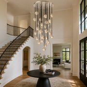 Celestine Clear Crystal Glass Round Cluster Chandelier 40