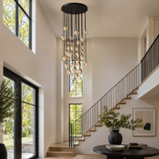 Celestine Clear Crystal Glass Round Cluster Chandelier 40