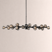 Celestine Smoke Crystal Glass Oval Chandelier 72