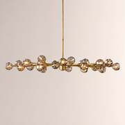 Celestine Smoke Crystal Glass Oval Chandelier 72