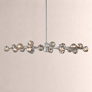 Celestine Smoke Crystal Glass Oval Chandelier 72