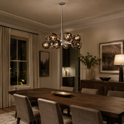 Celestine Smoke Crystal Glass Round Chandelier 24