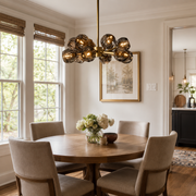 Celestine Smoke Crystal Glass Round Chandelier 24