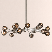 Celestine Smoke Crystal Glass Round Chandelier 48