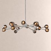 Celestine Smoke Crystal Glass Round Chandelier 60