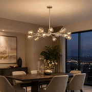 Celestine Smoke Crystal Glass Round Chandelier 60