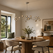 Celestine Smoke Crystal Glass Round Chandelier 72