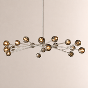 Celestine Smoke Crystal Glass Round Chandelier 72