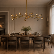 Celestine Smoke Crystal Glass Round Chandelier 72