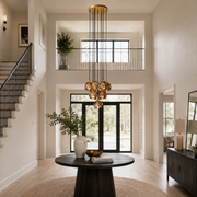 Celestine Smoke Crystal Glass Round Cluster Chandelier 14