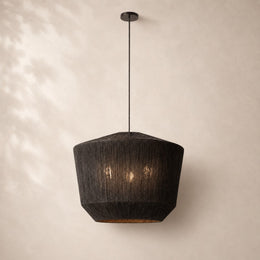 Savelle Natural Jute Basket Pendant Light 30