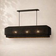 Savelle Natural Jute Rectangular Chandelier 54