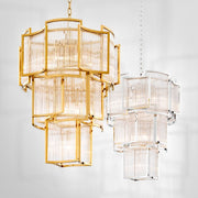 Vero Art Deco Glass Chandelier 23