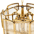 Vero Art Deco Glass Chandelier 23"W