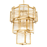 Vero Art Deco Glass Chandelier 23