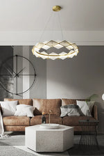 Circular Rote Alabaster Diamond Chandelier — image 12