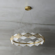 Circular Rote Alabaster Diamond Chandelier — image 16