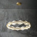 Circular Rote Alabaster Diamond Chandelier — image 14