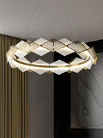 Circular Rote Alabaster Diamond Chandelier — image 11