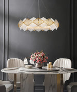 Circular Rote Alabaster Diamond Chandelier — image 10
