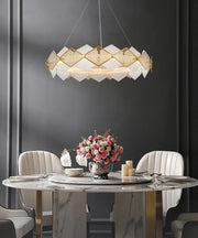 Circular Rote Alabaster Diamond Chandelier — image 10