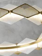Circular Rote Alabaster Diamond Chandelier — image 19