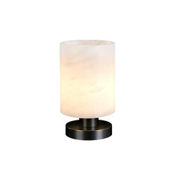 Minimalist Cylindrical Alabaster Table Lamp — image 1