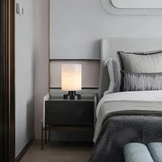 Minimalist Cylindrical Alabaster Table Lamp — image 7